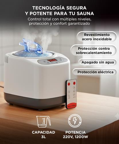 Sauna Portátil Gadnic Sauna de Vapor Hexagonal Con Silla Plegable 1200W - 4