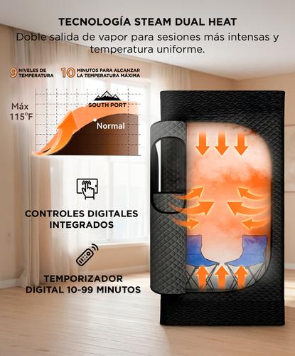 Sauna Portátil Doble Southport by Gadnic Con Vapor 1200W - 2