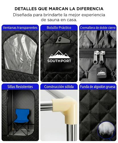 Sauna Portátil Doble Southport by Gadnic Con Vapor 1200W - 4