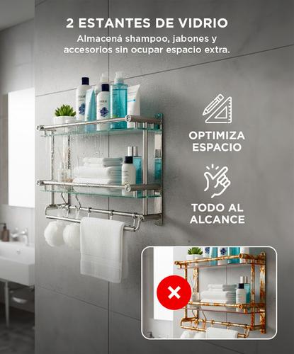 Organizador de Baño Gadnic BH01 Moderno Estante Porta Toalla - 2