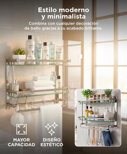 Organizador de Baño Gadnic BH01 Moderno Estante Porta Toalla - 4