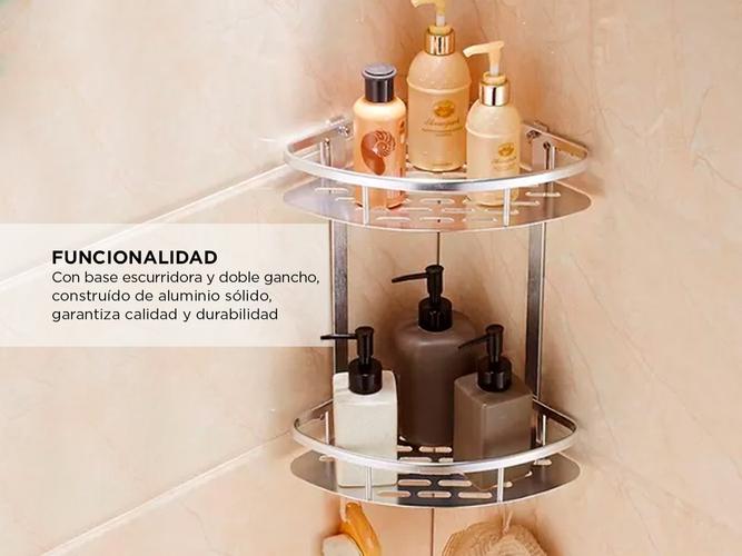 Esquinero Organizador Gadnic De Baño Metálico  - 2