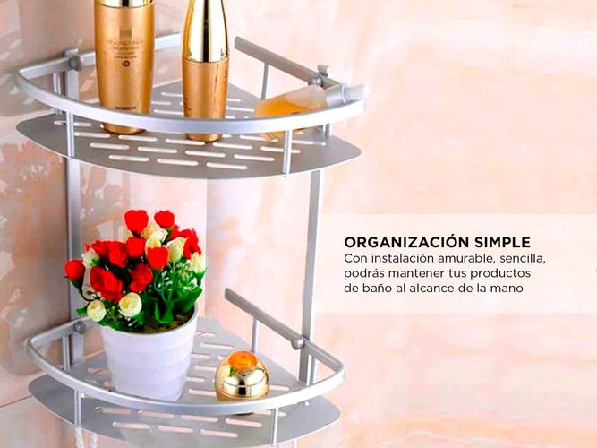 Esquinero Organizador Gadnic De Baño Metálico  - 3
