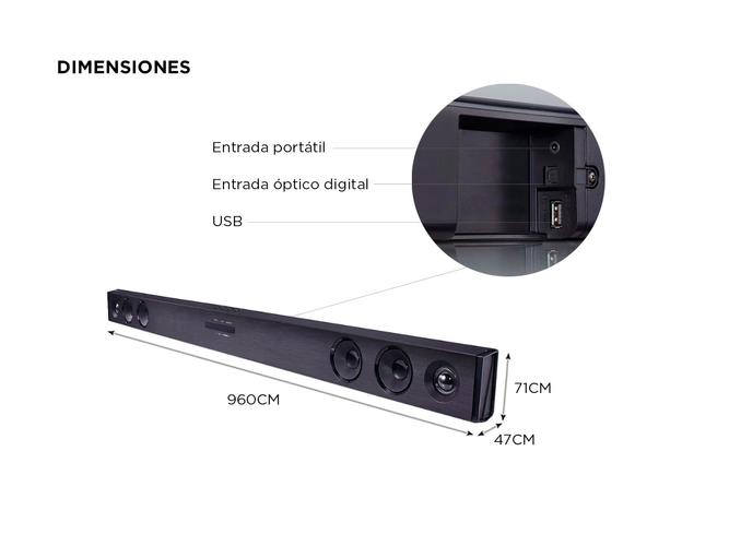 Barra de Sonido LG SK1D Soundbar Bluetooth 100W - 4