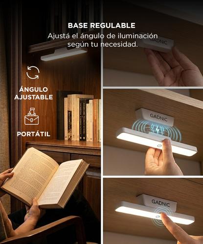 Luz LED Gadnic Magnética Recargable Adhesiva Regulable Fría Cálida - 4
