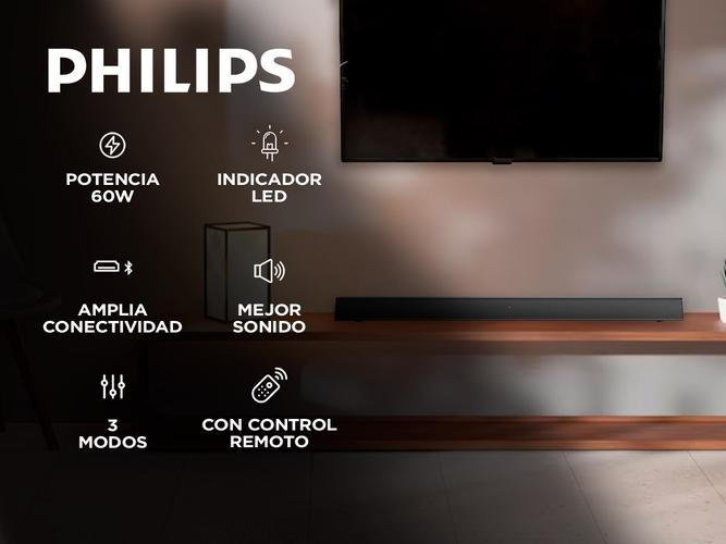 Barra De Sonido Philips 2.0 60W Bluetooth Hdmi TAB5105/12 - 1