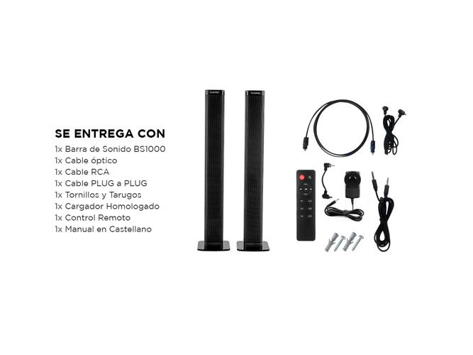 Barra de Sonido Gadnic BS1000 Bluetooth 2en1 Aux USB Optical 80w  - 6