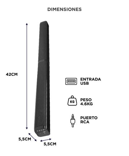 Barra de Sonido Gadnic BS1000 Bluetooth 2en1 Aux USB Optical 80w  - 5