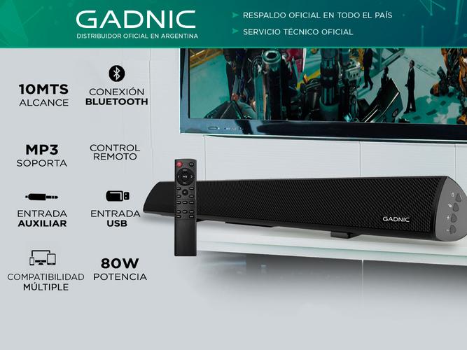 Barra De Sonido Gadnic BS1100 Bluetooth 80W  - 1