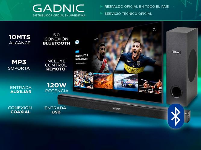 Barra De Sonido Gadnic BS1200 Bluetooth 120W  - 1