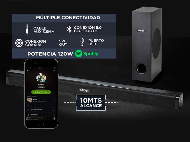 Barra De Sonido Gadnic BS1200 Bluetooth 120W  - 3