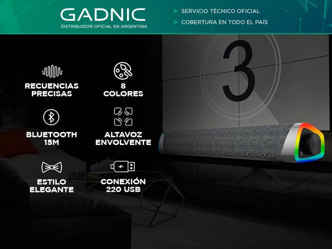Barra de Sonido 3D Gadnic SON14 8 Luces de Colores Outlet - 1