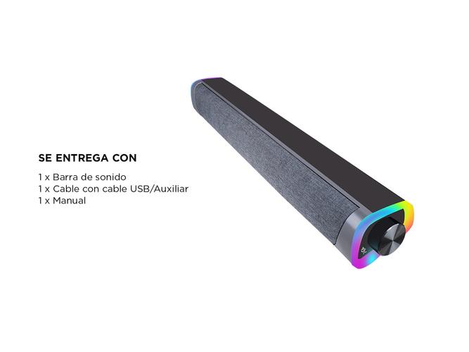 Barra de Sonido 3D Gadnic SON14 8 Luces de Colores - 5