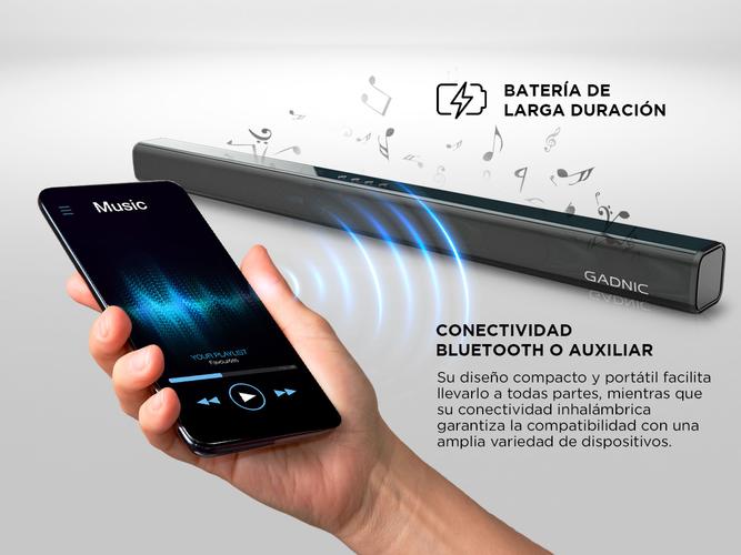 Barra de Sonido Gadnic Bluetooth Para Casa Escritorio Inalámbrico - 3