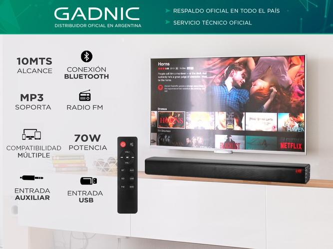 Barra De Sonido Gadnic BS900 Bluetooth 70W Outlet - 1