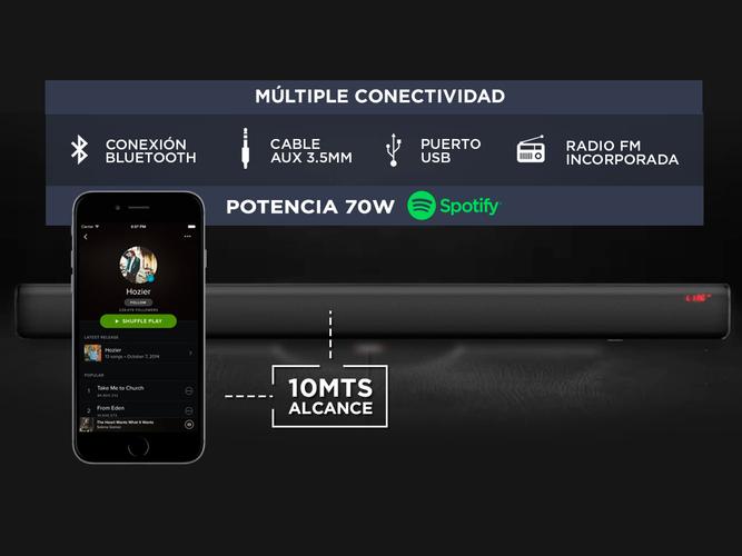 Barra De Sonido Gadnic BS900 Bluetooth 70W Outlet - 2