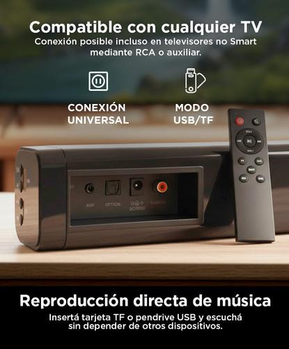 Barra de Sonido Gadnic BS900 Bluetooth Aux USB Radio FM 70w  - 4