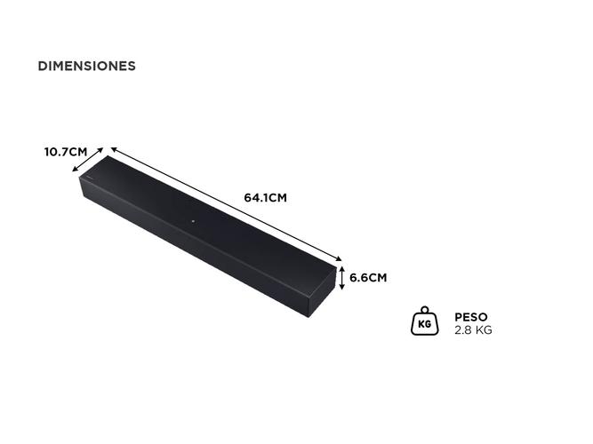 Barra de Sonido Soundbar Samsung Essentials B Series 2.0 Bluetooth HW-C400 - 4