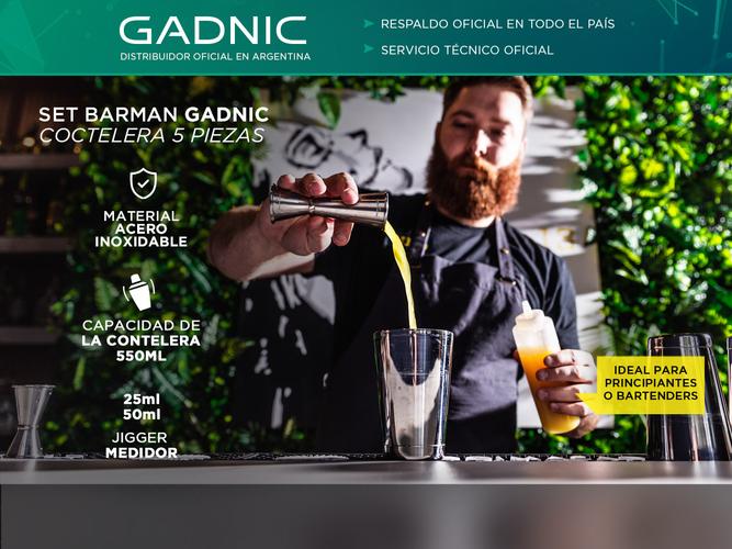 Set Barman Gadnic Coctelera 5 Piezas - 1