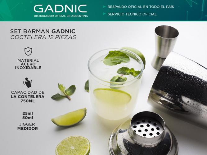 Set Barman Gadnic Coctelera 12 Piezas - 1