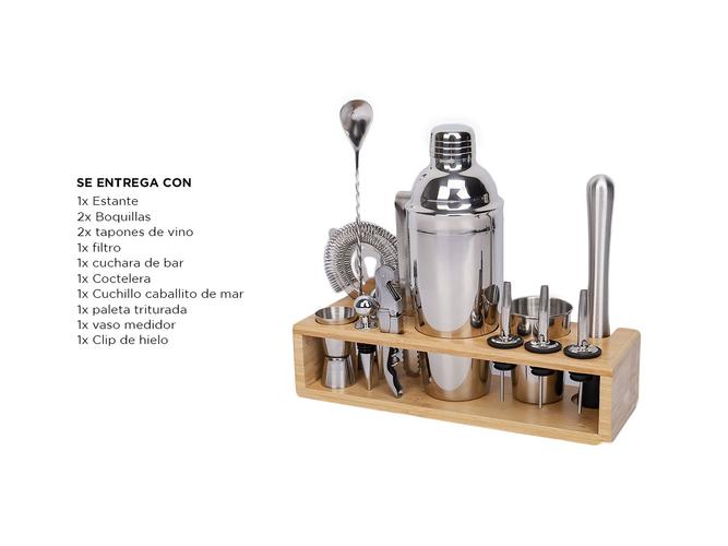 Kit Barman Profesional Gadnic BST44 Coctelera + Herramientas - 5