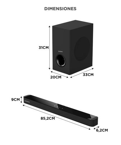 Barra de Sonido Gadnic Nova 160 21 Canales Subwoofer 8” Conexión Inalámbrica 160W - 5