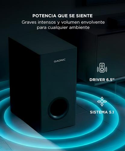 Barra de Sonido Gadnic Nova200 200W 51CH con Subwoofer Inalámbrico  Conexión BT Sonido Envolvente - 2
