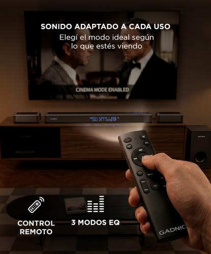 Barra de Sonido Gadnic Nova200 200W 51CH con Subwoofer Inalámbrico  Conexión BT Sonido Envolvente - 4