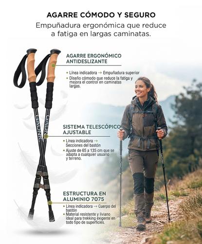 Bastones trekking telescopicos Southport by Gadnic aluminio ajustables  - 3