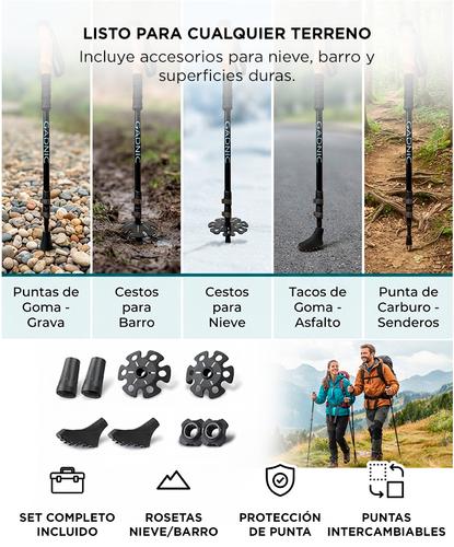 Bastones trekking telescopicos Southport by Gadnic aluminio ajustables  - 4