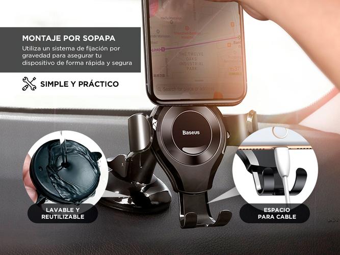 Soporte Celular Baseus Sopapa Auto Ajustable Resistente - 2