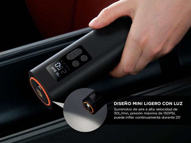 Compresor de Aire Portatil Inflador Baseus Super Pump Mini 150psi Digital  - 3