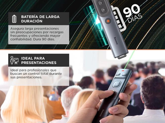  Presentador Inalambrico Baseus Con Puntero Laser Verde - 2