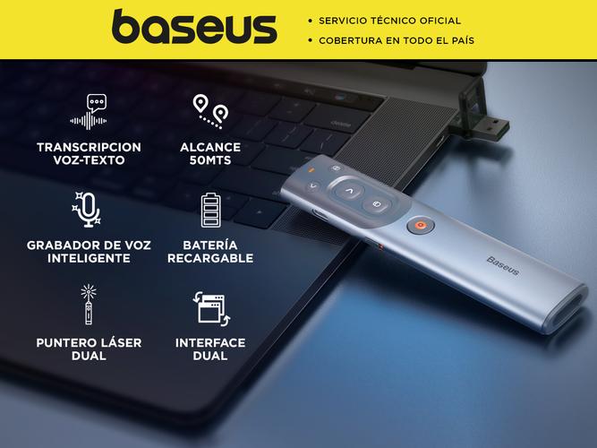 Presentador Inalambrico Baseus Con Puntero Laser y Grabacion de Voz Inteligente - 1