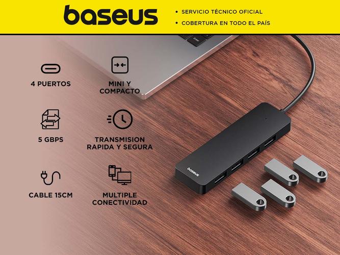 Hub USB Baseus Cablea 15cm 4 Puertos USB A 30 - 1