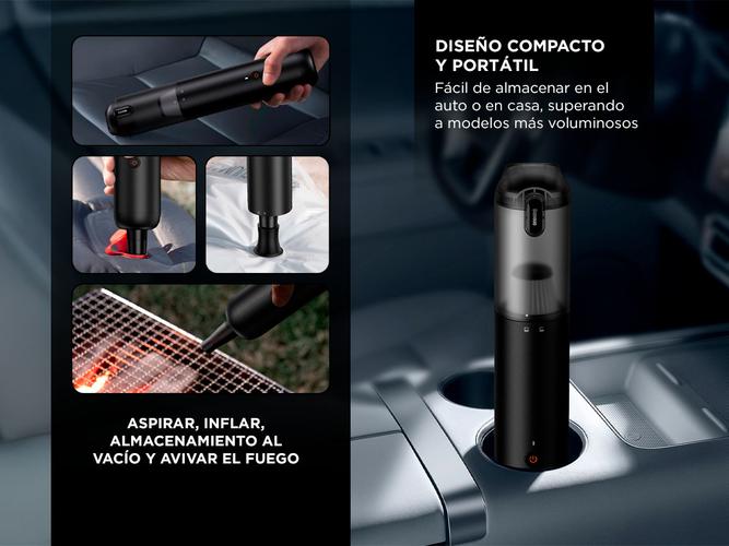 Aspiradora Para Auto Inalámbrica Baseus 30W Recargable  - 3