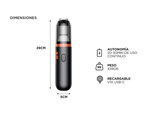 Aspiradora Para Auto Baseus Inalámbrica A2 Pro  - 4