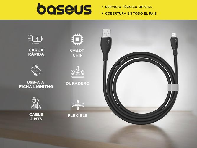 Cable Cargador Pudding Series 20w Baseus USB-A a Lighting 2m  - 1