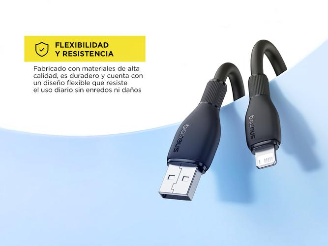 Cable Cargador Pudding Series 20w Baseus USB-A a Lighting 2m  - 2