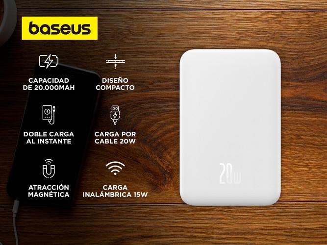 Cargador Portatil Inalambrico Baseus Power Bank Carga Rapida 20000mah 20w Tipo-C  - 1