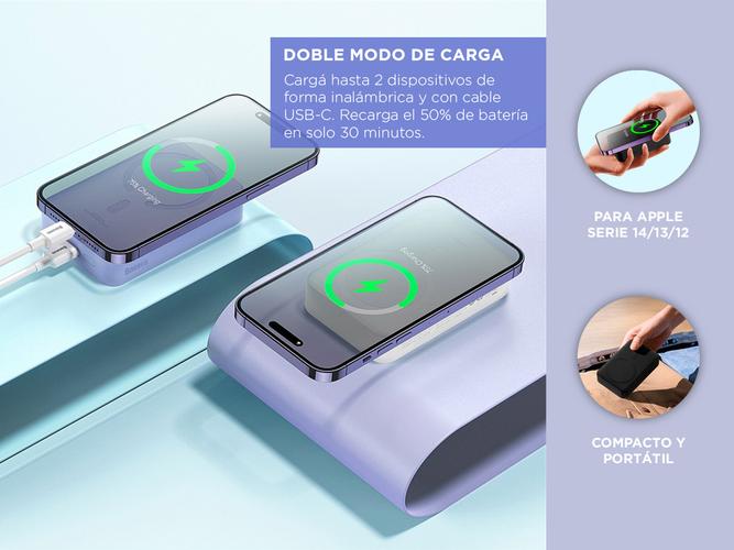 Cargador Portatil Inalambrico Baseus Power Bank Carga Rapida 20000mah 20w Tipo-C  - 2