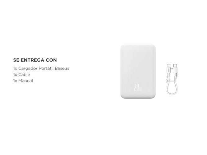Cargador Portatil Inalambrico Baseus Power Bank Carga Rapida 20000mah 20w Tipo-C  - 5