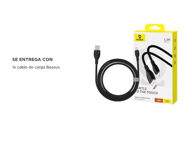 Cable de carga rápida Baseus Serie Pudding USB a iP 24A 12m - 4