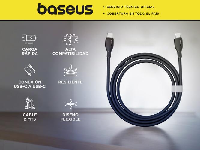 Cable Cargador Pudding Series Baseus 100w Usb-c a Usb-c 2m - 1