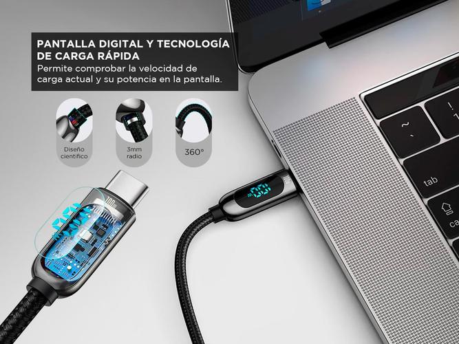 Cable De Carga Rápida Baseus Tipo C 100 W CATSK-B01 - 2