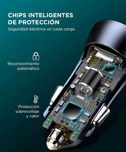 Cargador de Auto Baseus Golden Contactor Pro Dual USB-C 40W Chip Protección  - 3