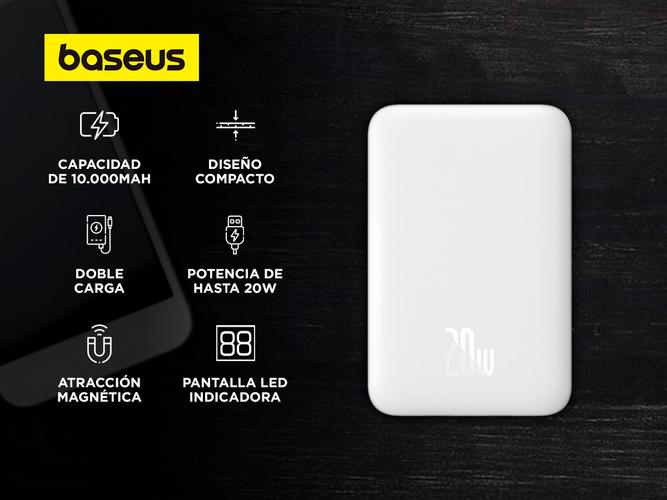 Cargador Portatil Inalambrico Baseus Power Bank Carga Rapida 10000mah 20w Tipo-C  - 1