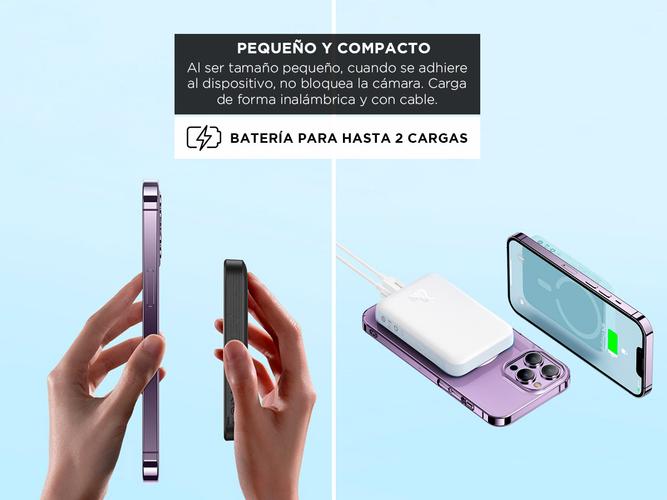Cargador Portatil Inalambrico Baseus Power Bank Carga Rapida 10000mah 20w Tipo-C  - 2