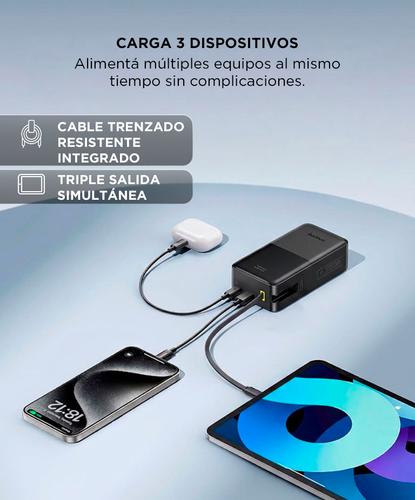  Power Bank Baseus EnerFill FC51 Bipow 2 Pro 30000mAh 225W Con Cable USB C Integrado Display Digital 3 Salidas - 4