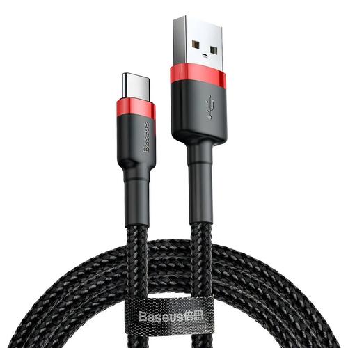 Cable USB A A Tipo C Baseus 1 Metro Carga Rapida 3A Transferencia Datos 480 Mbps Nylon Reforzado - 0
